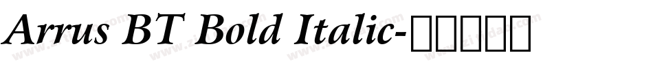 Arrus BT Bold Italic字体转换